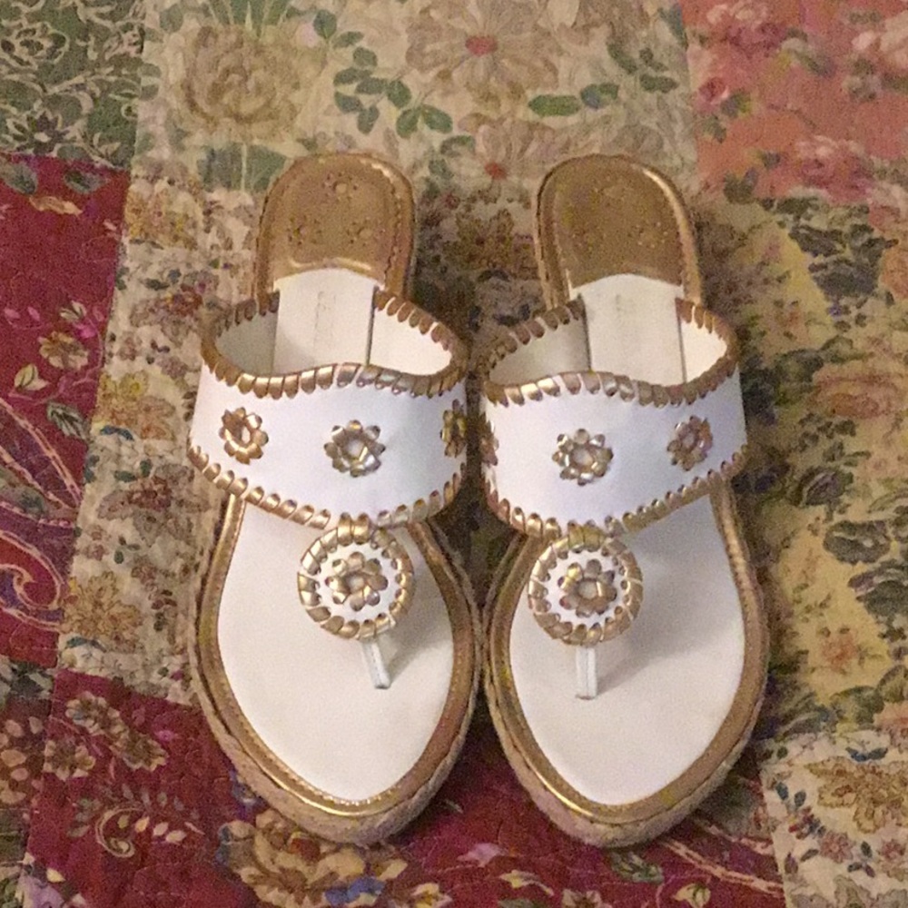 Jack Rogers Wedge Sandals EUC